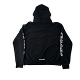 Chrome Hearts Vertical Logo Zip Up Hoodie Black