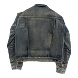 YSL Distressed Denim Jacket Light Wash