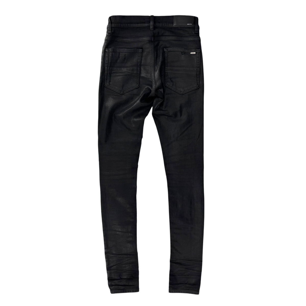 Amiri Mx1 Black Ribbed Waxed Denim