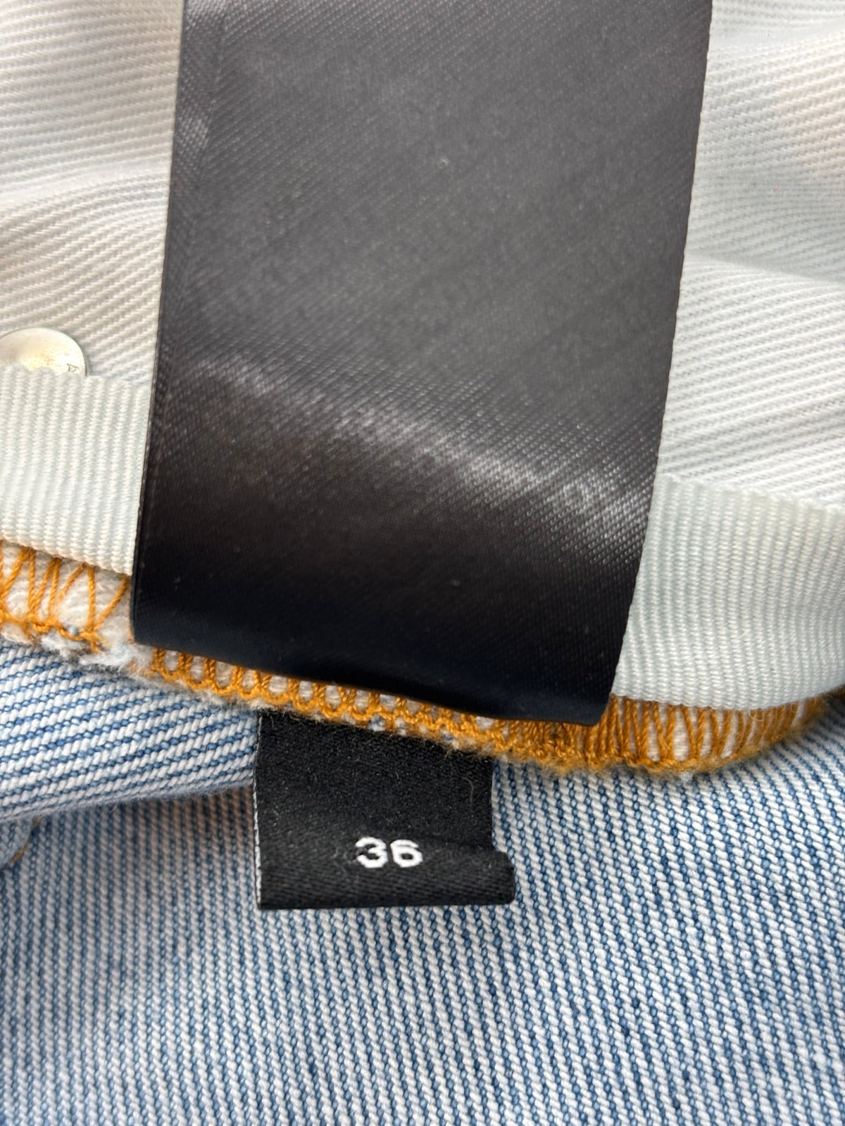 Amiri Logo Patch Distressed Denim Blue Teal