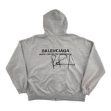 Balenciaga Music Zip Up Hoodie Grey