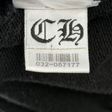 Chrome Hearts Monogram Vertical Logo Hoodie Black