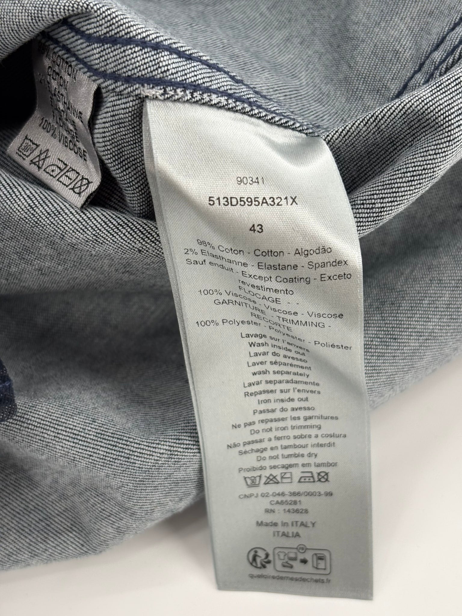 Dior x Kaws Button Up Denim Shirt Navy
