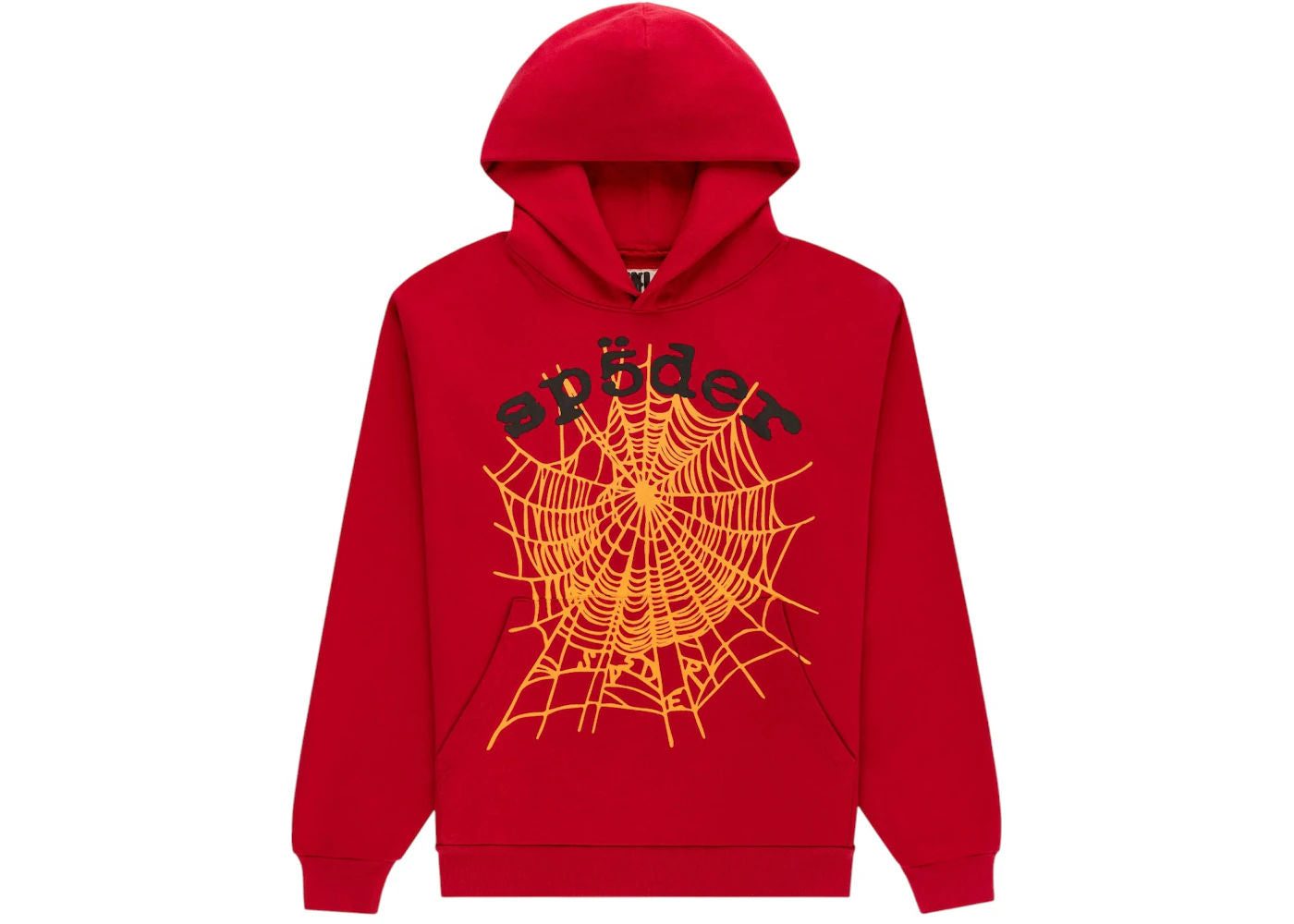Sp5der OG Web V2 Hoodie Red - Lightly Worn