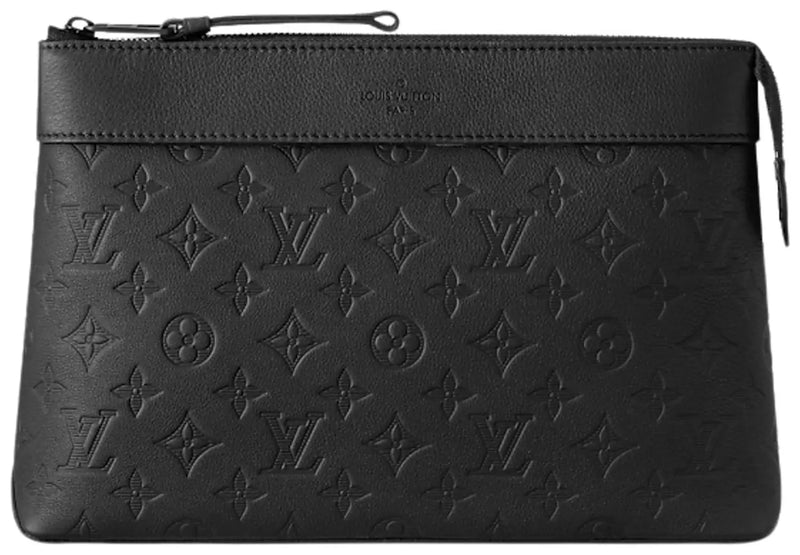 Louis Vuitton Pochette Voyage Souple Monogram Shadow Calf Leather Black