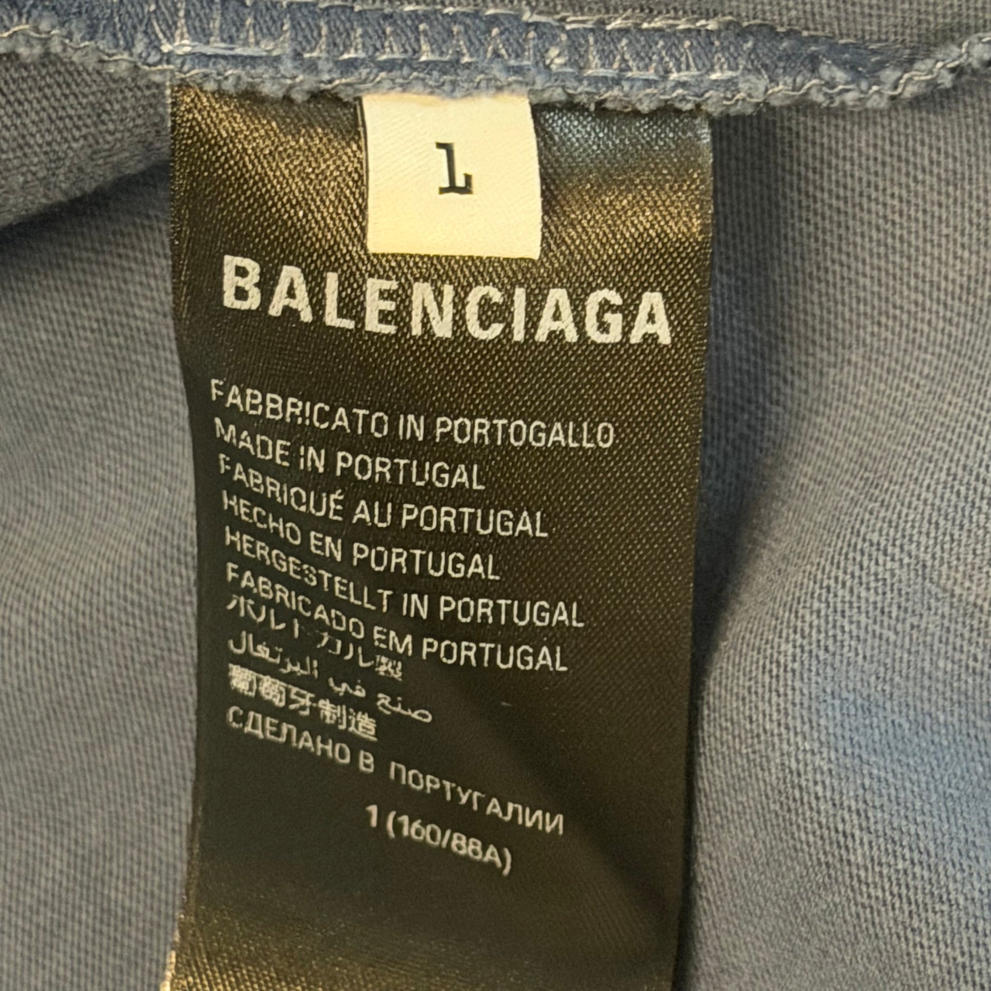Balenciaga Burning Unity Oversized Shirt Washed Out Blue