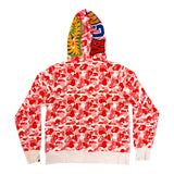 Bape ABC Camo Shark Hoodie Pink