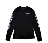 Chrome Hearts Blue Scroll Logo Thermal Long Sleeve Tee Black