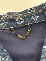 Louis Vuitton Old Flower Printed Denim Jacket Blue