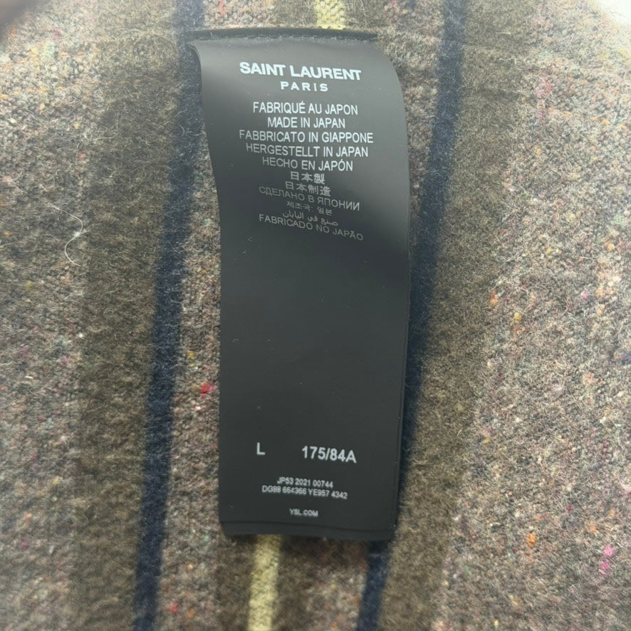 YSL Distressed Denim Jacket Light Wash
