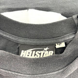Hellstar Cartoon Logo Glitter Logo T-shirt Black