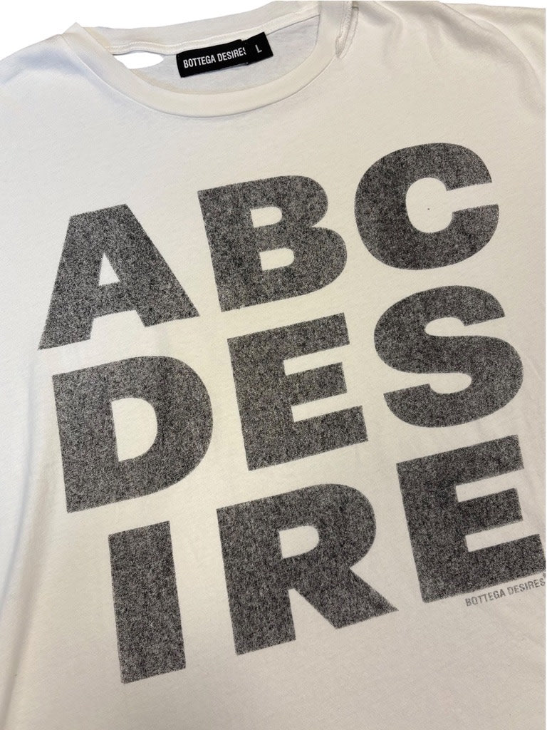 Bottega Desires ABC Tee White