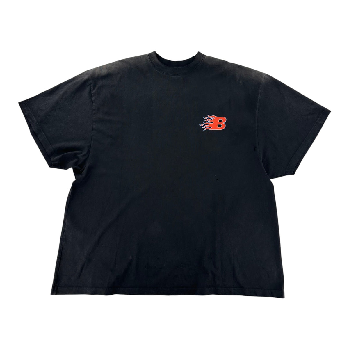 Balenciaga Flame Jersey Vintage Tee Black