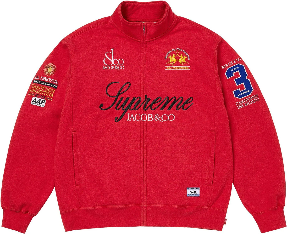 Supreme x La Martina x Jacob & Co Zip Up Sweatshirt Red