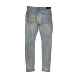 AMIRI Varsity Eagle Logo-Patch Jeans Blue