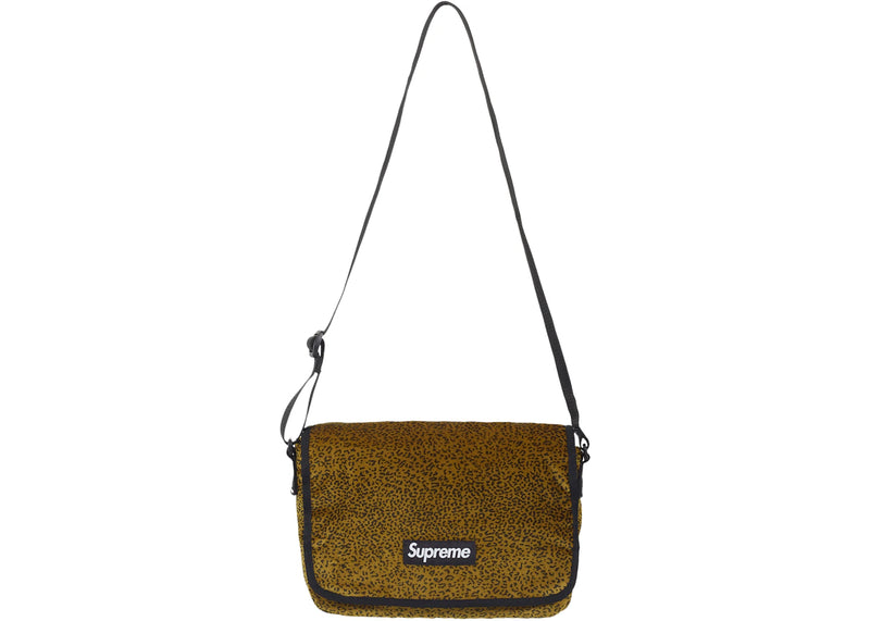 Supreme Velvet Small Messenger Bag Tan Leopard