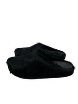 Marni Long Hair Calfskin Fussbett Sabot Mule Black