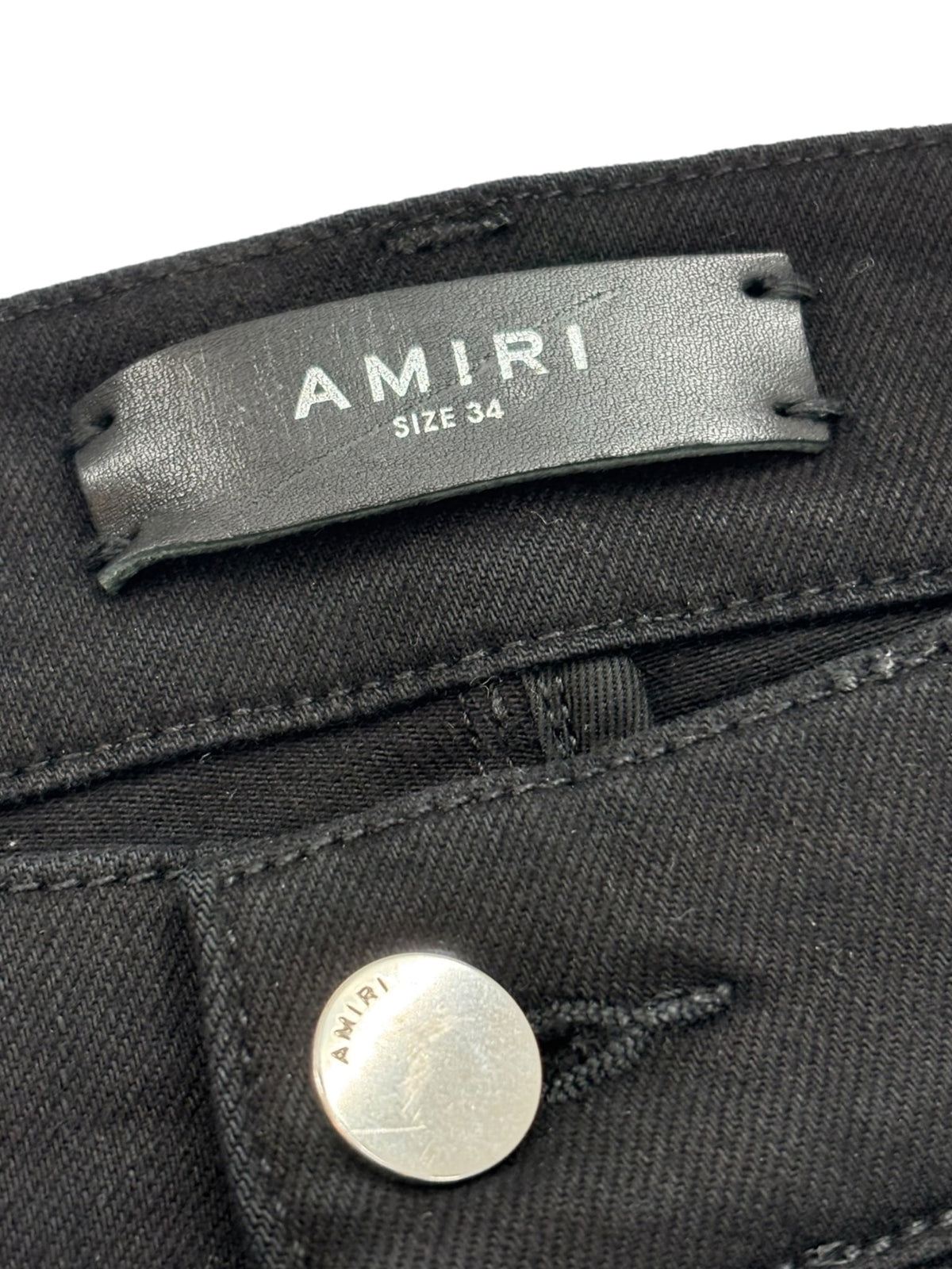 Amiri MX1 Denim Black Rhinestones