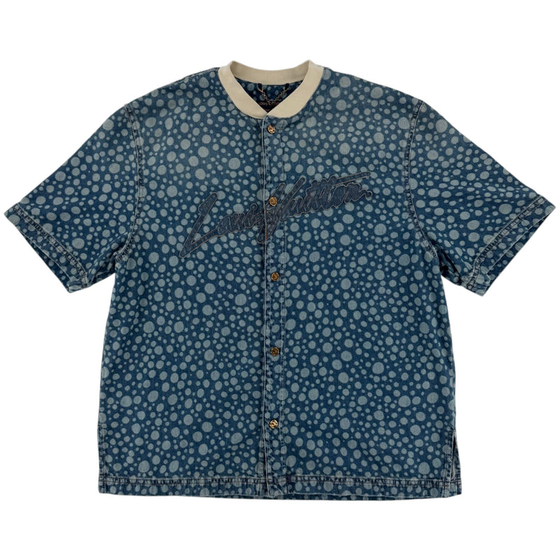 LV x YK Infinity Dots Denim Shirt Blue