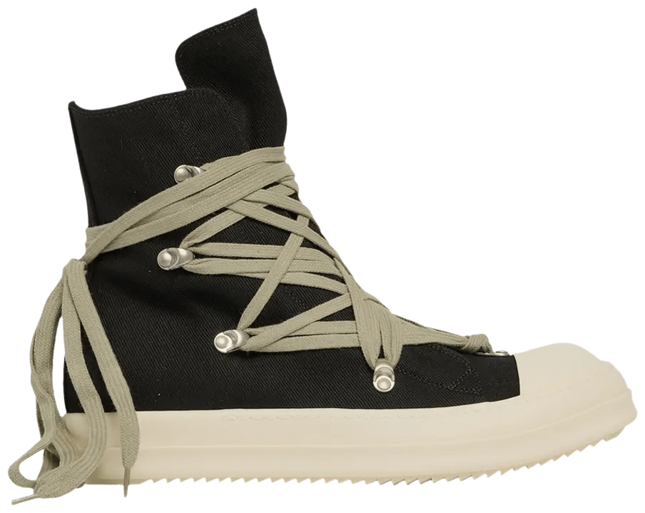 Rick Owens DRKSHDW Megalaced Low Black Milk