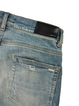AMIRI Leopard Thrasher Skinny Fit Jeans Clay Indigo
