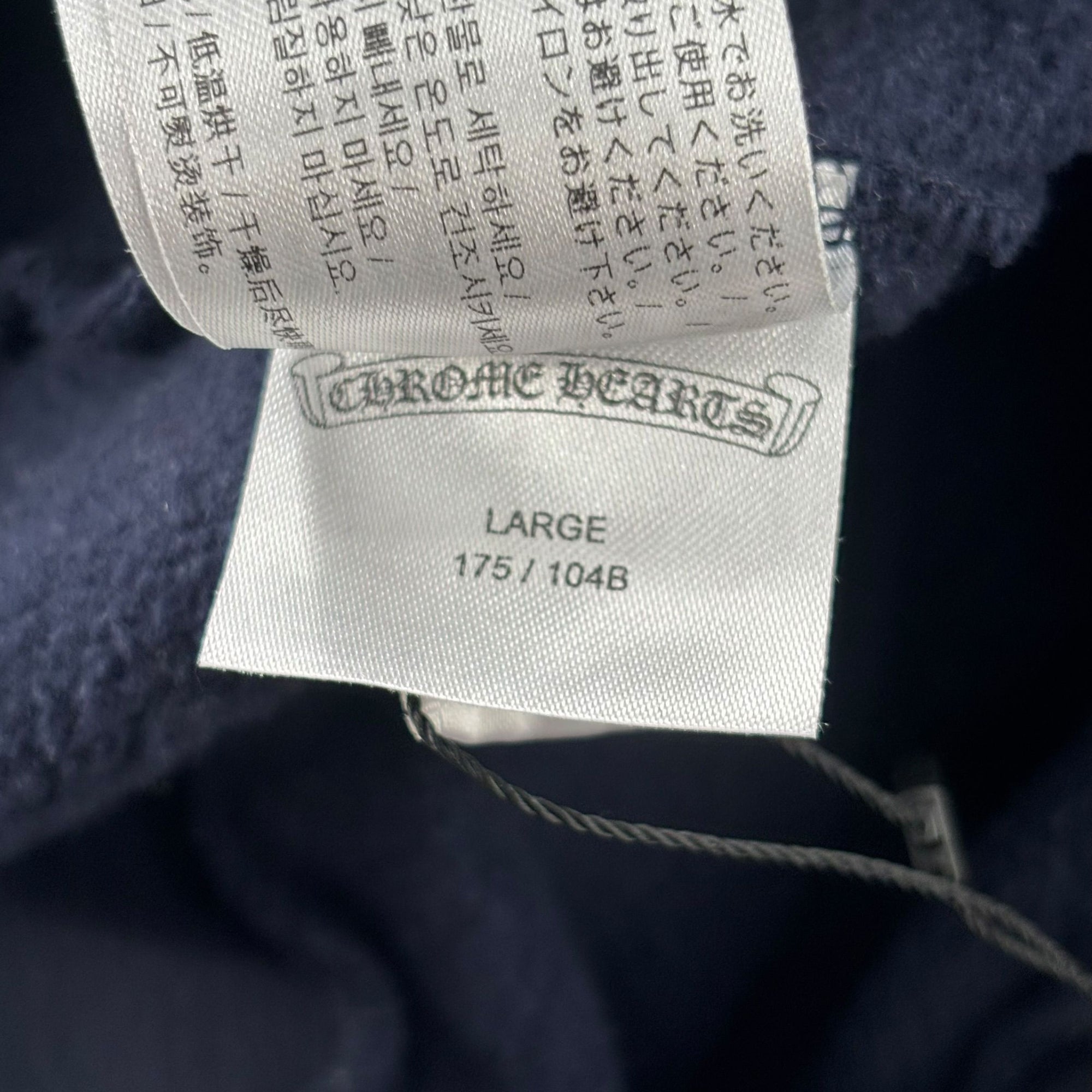 Chrome Hearts Logo Hoodie Navy