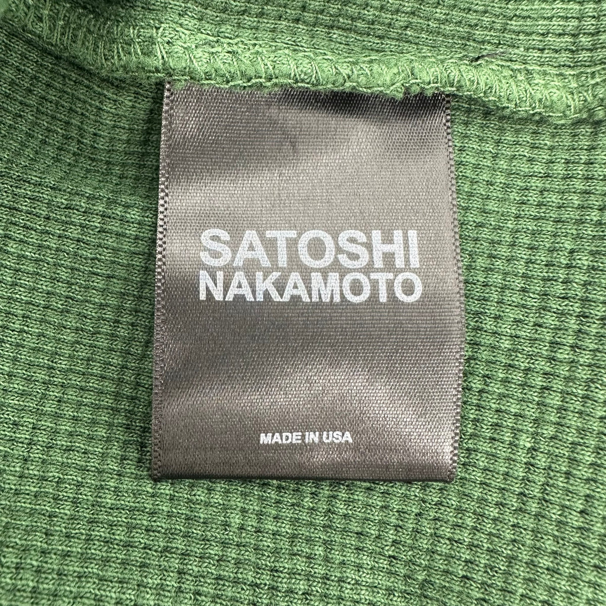 Satoshi Nakamoto Logo Studded Thermal Green
