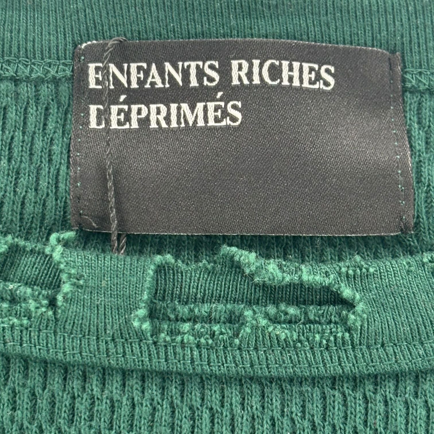 ERD Distressed Thermal Long Sleeve Shirt Green