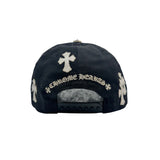 Chrome Hearts Cross Patch CH Baseball Hat Black Grey