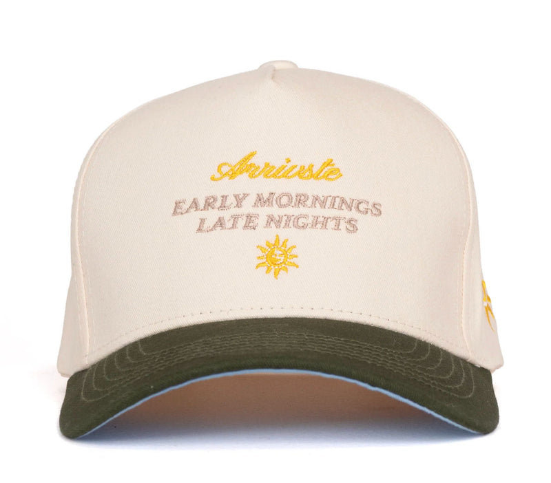 Arriviste Early Late Snapback Dark Green/Creme
