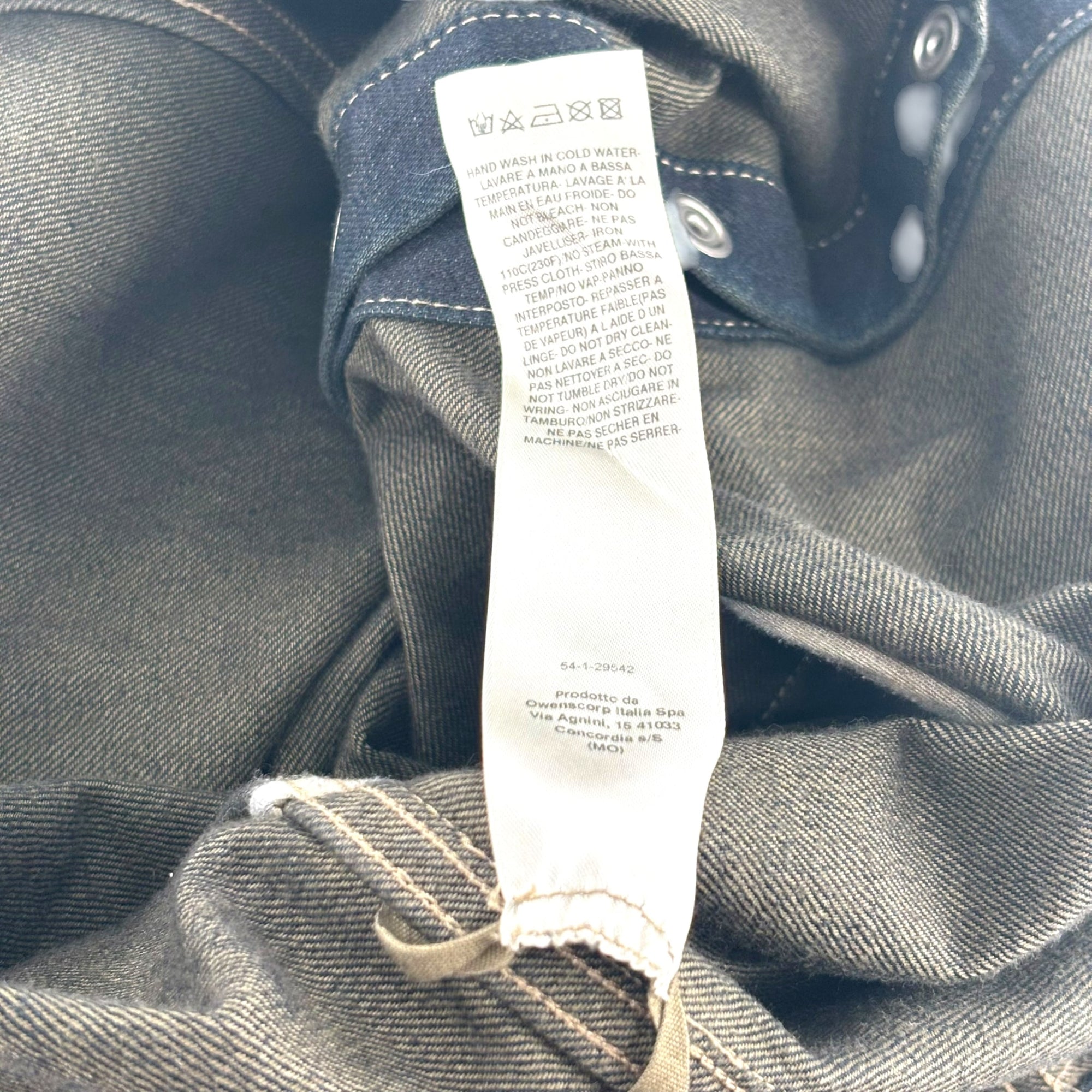 Rick Owens Fogpocket Denim Outershirt Darkdust