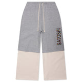 Satoshi Double Layer Studded Sweatpants Grey