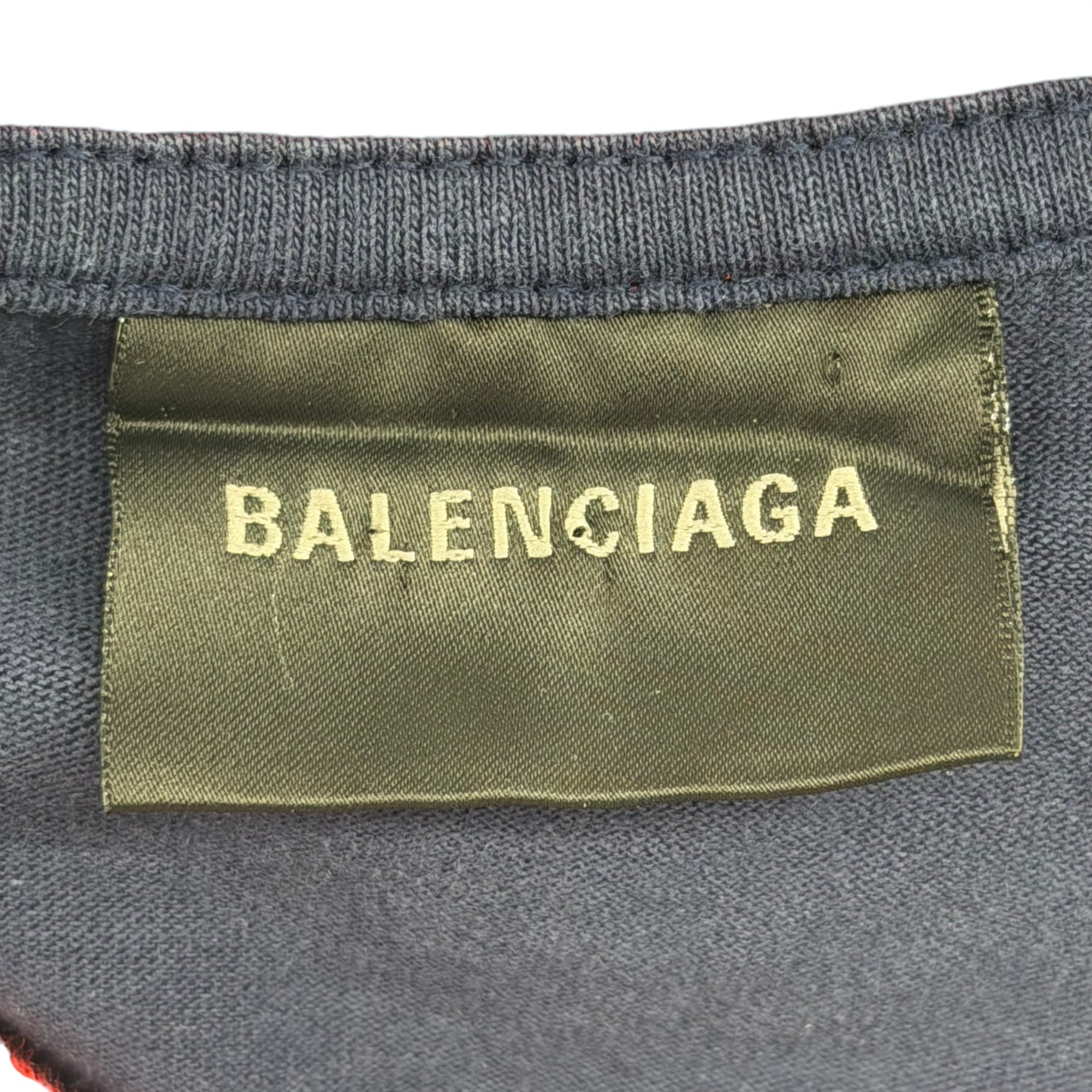 Balenciaga 3b Football V-neck Shirt Oversized Dark Navy