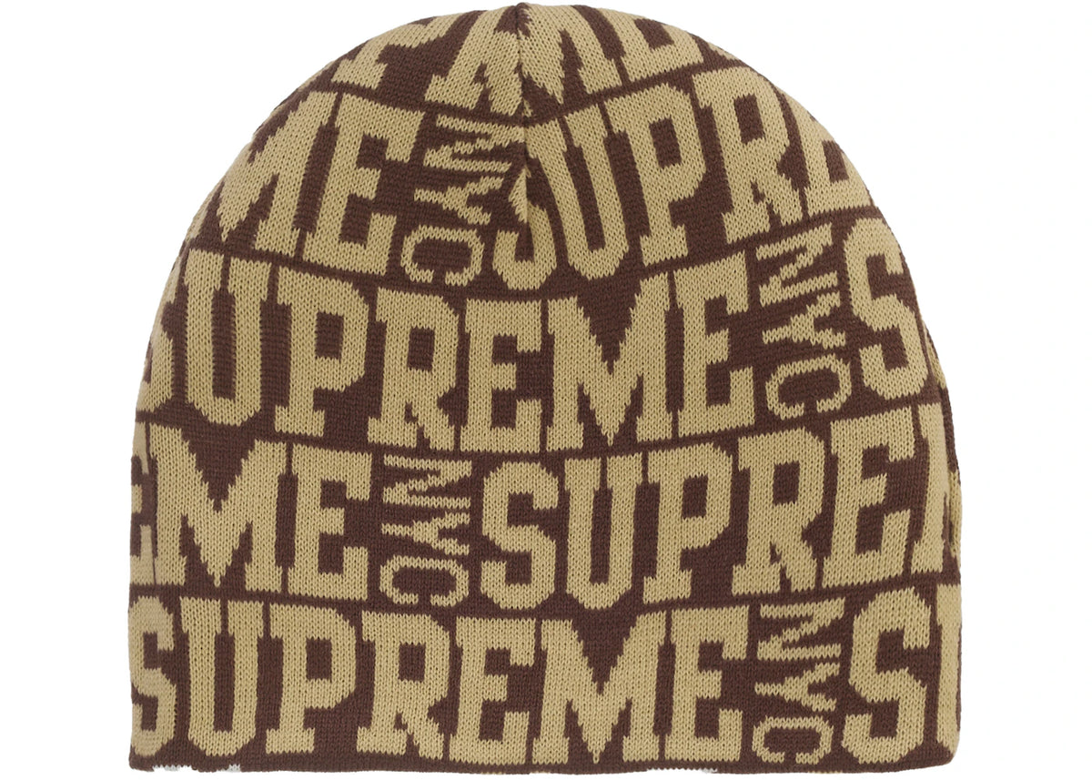 Supreme Reversible Camo Beanie Brown