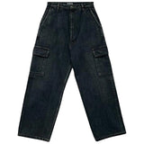 Balenciaga Wide Leg Cargo Jeans Black