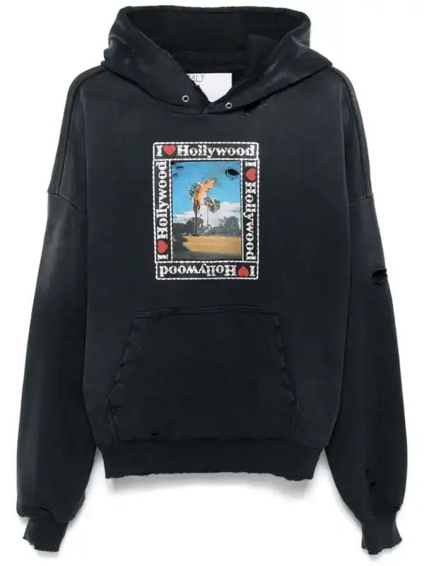 Paly I Love Hollywood Hoodie Washed Grey