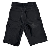 Lost Shdws Leather Shorts Black Cream