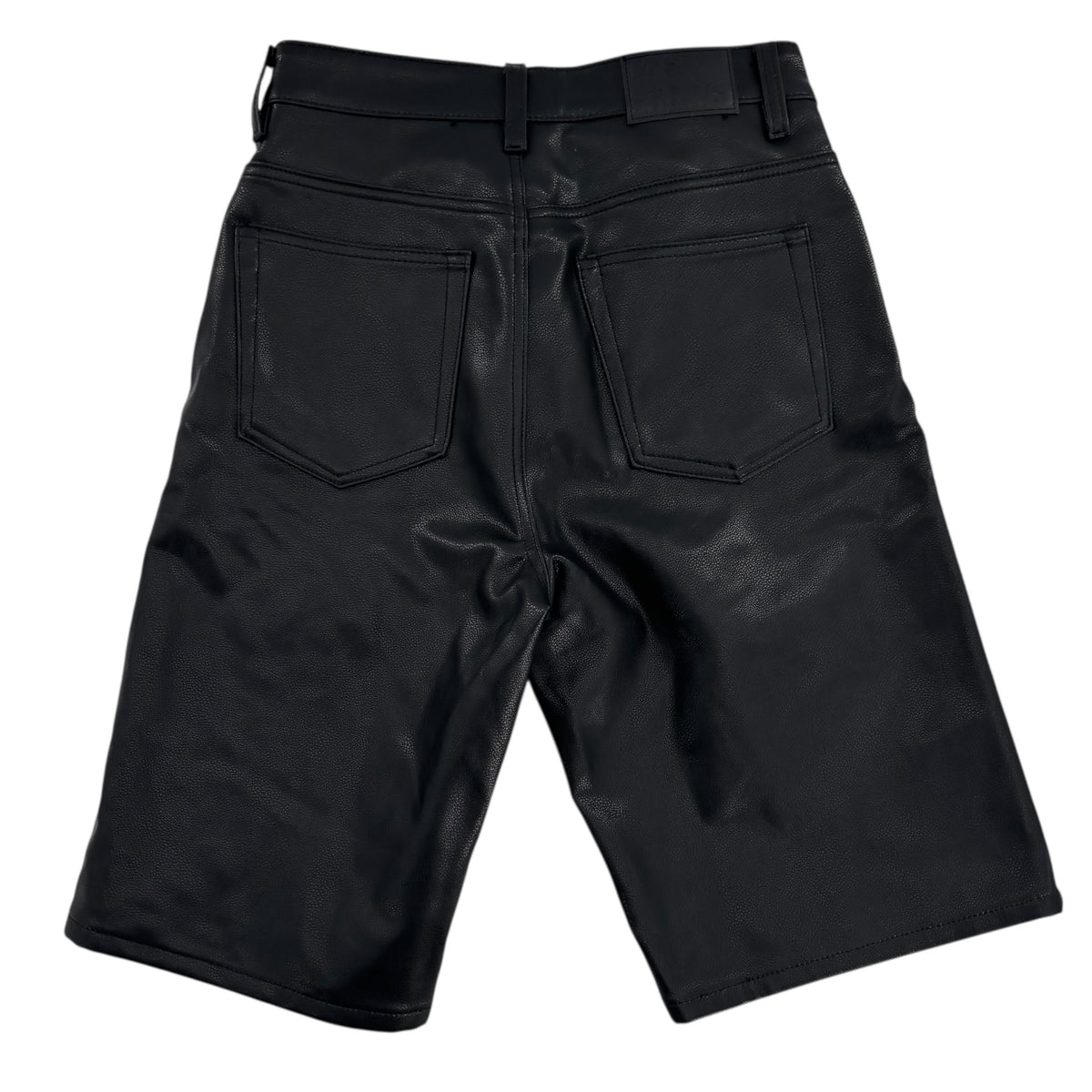 Lost Shdws Leather Shorts Black Cream