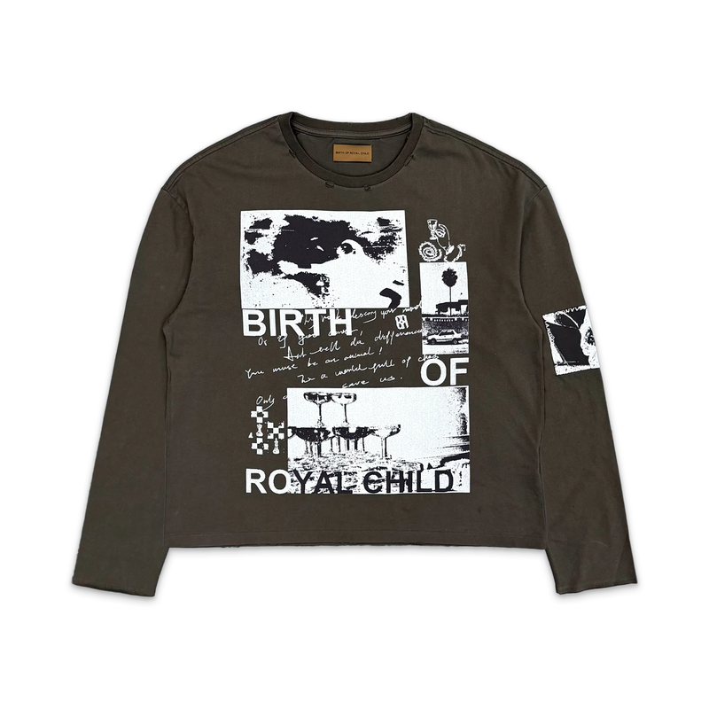 Birth of Royal Child 90s Hollywood Longsleeve Shirt Black