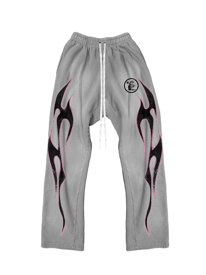 Hellstar Future Flame Sweatpants Grey