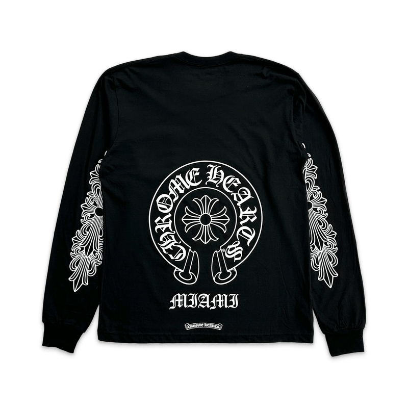 Chrome Hearts Miami Horseshoe Pocket L/S Tee Black