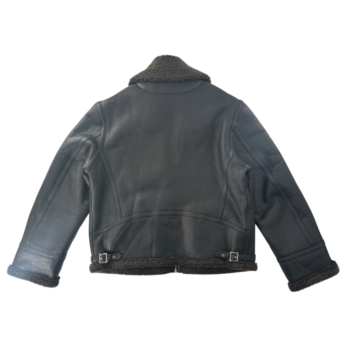 ERD Shearling Leather Jacket Black