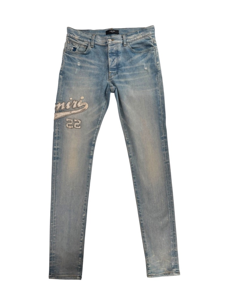 Amiri Logo Patch Denim Lightwash