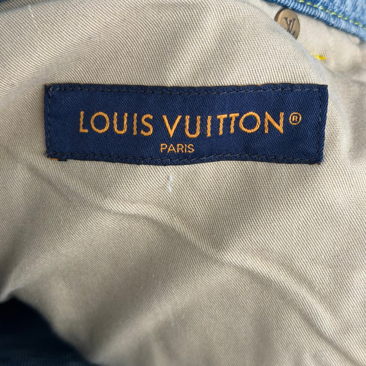 Louis Vuitton Damier Monogram Flared Jeans Blue