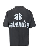 Balenciaga New Tape Type Shirt Faded Black
