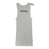 Chrome Hearts Scroll Logo Ribbed Tank Top White