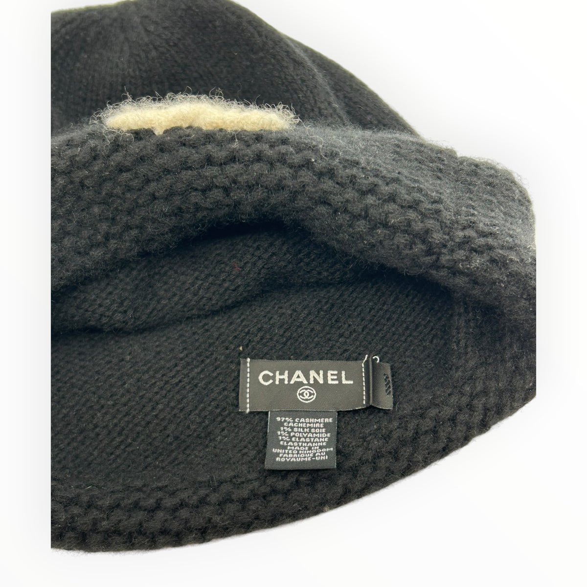 Chanel Beanie Black White