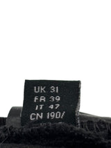 Amiri Hollywood Logo Patch Distressed Denim Black