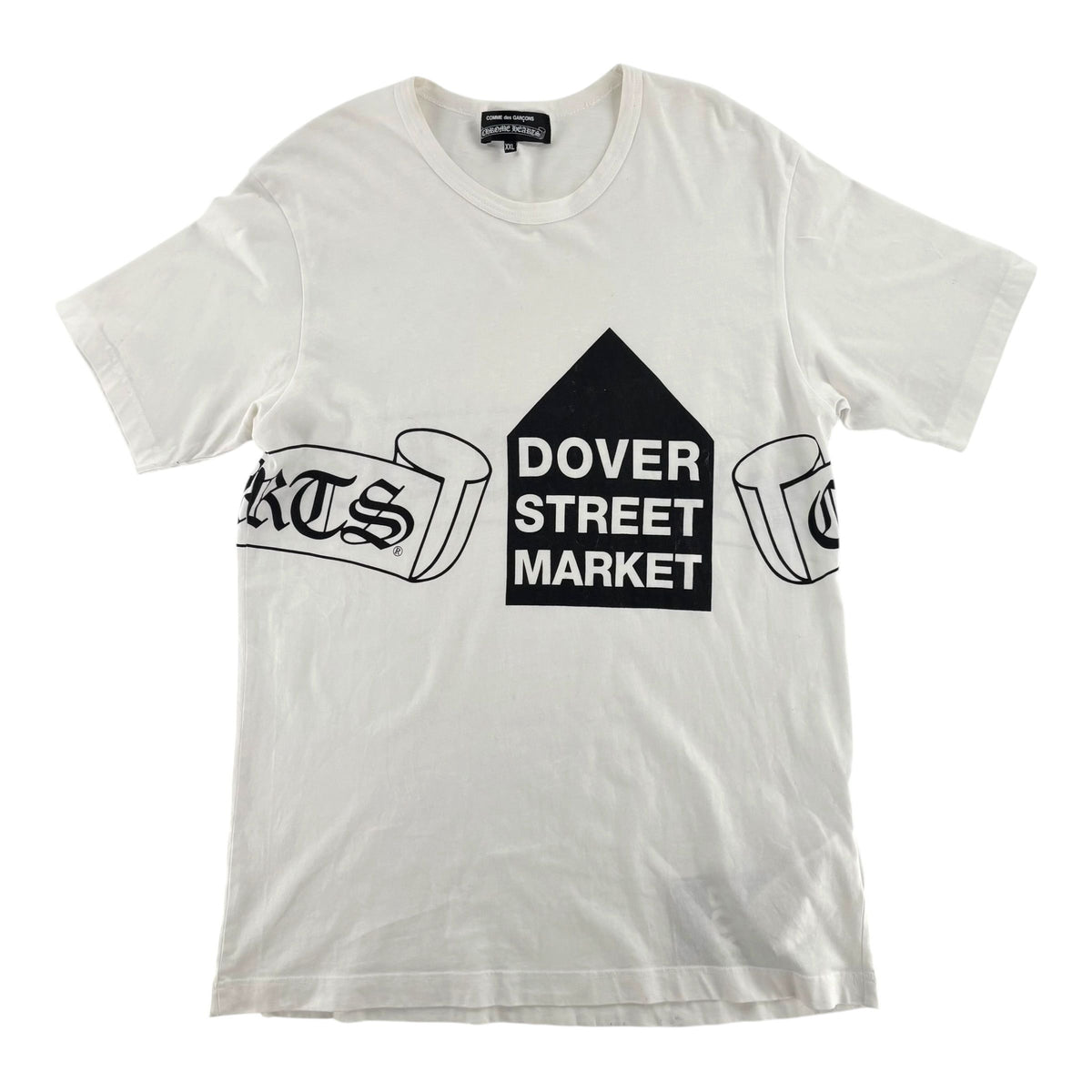 Chrome Hearts Dover Street Market CDG Scroll Logo Shirt White