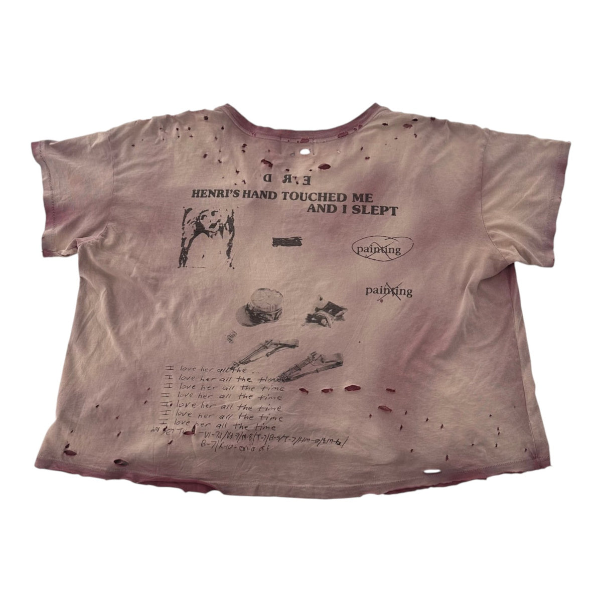 ERD 13 Days in Detox Distressed Tee Pink